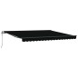 vidaXL Tenda da sole automatica retrattile nera 400 x 350 cm vidaXL Tenda da sole automatica retrattile nera 400 x 350 cm
