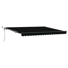 vidaXL Tenda Retrattile Automatica con LED Nera 400x350 cm