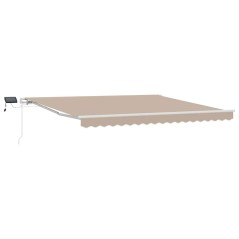vidaXL Tenda Retrattile with Beige 400 × 350 cm Beige