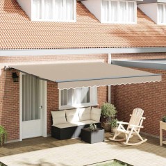 vidaXL Tenda da Sole Beige 400 × 350 cm Poliestere