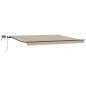 vidaXL Tenda Retrattile Manuale con LED Beige 400x350 cm vidaXL Tenda Retrattile Manuale con LED Beige 400x350 cm