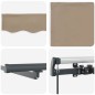vidaXL Tenda Retrattile Manuale con LED Beige 400x350 cm vidaXL Tenda Retrattile Manuale con LED Beige 400x350 cm