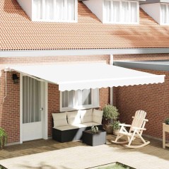 Tenda retrattile manuale vidaXL Bianca 400x350 cm