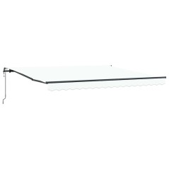 vidaXL Tenda da sole automatica retrattile Bianco 400x350 cm