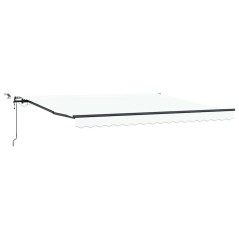 Tenda Retrattile Automatica con LED Bianca 400x350 cm