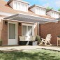 Tenda Retrattile Manuale vidaXL Grigia Chiara 400x350 cm Tenda Retrattile Manuale vidaXL Grigia Chiara 400x350 cm
