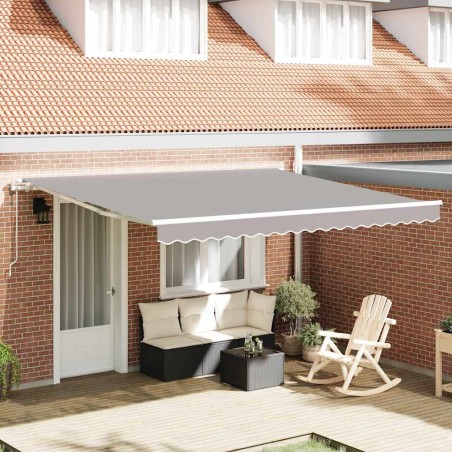 vidaXL Tenda Retrattile Grigio chiaro 400 × 350 cm Grigio chiaro