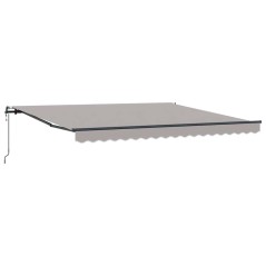 vidaXL Tenda da sole automatica vitaXL, 400 x 350 cm, grigio chiaro