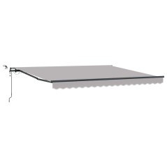 Tenda Retrattile Automatica vidaXL con Luce Grigia Chiara 400x350 cm