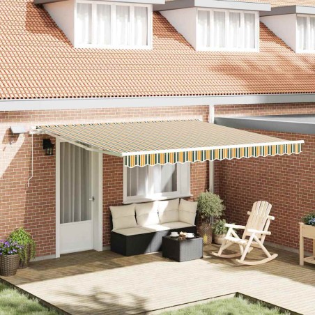 vidaXL Tenda with Verde e giallo 400 × 350 cm Verde e giallo