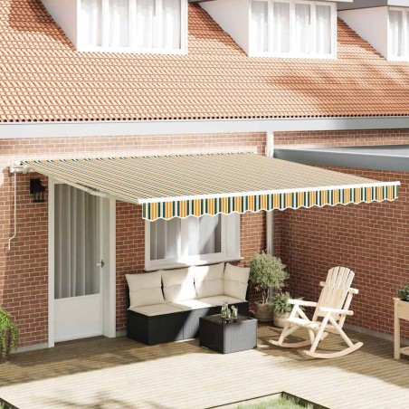 vidaXL Tenda Verde e giallo 400 × 350 cm Verde e giallo