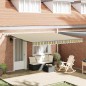 vidaXL Tenda Retrattile Automatica con LED Verde e Gialla 400x350 cm vidaXL Tenda Retrattile Automatica con LED Verde e Gialla 400x350 cm