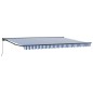 vidaXL Tenda Retrattile Blu e Bianco 450x300 cm