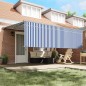 vidaXL Tenda Retrattile Blu e bianco Blu e Bianco Antracite vidaXL Tenda Retrattile Blu e bianco Blu e Bianco Antracite