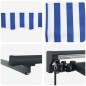 vidaXL Tenda Retrattile Blu e bianco Blu e Bianco Antracite vidaXL Tenda Retrattile Blu e bianco Blu e Bianco Antracite