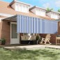 vidaXL Tenda Retrattile Blu e bianco Blu e Bianco Antracite vidaXL Tenda Retrattile Blu e bianco Blu e Bianco Antracite