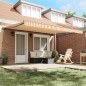 vidaXL Tenda Retrattile Arancione e bianco 450x300 cm vidaXL Tenda Retrattile Arancione e bianco 450x300 cm