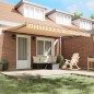 vidaXL Tenda Retrattile Arancione e bianco 450x300 cm vidaXL Tenda Retrattile Arancione e bianco 450x300 cm