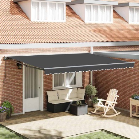 vidaXL Tenda Retrattile Antracite 450x300 cm