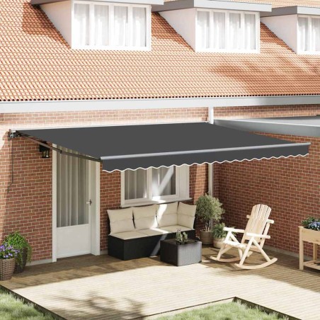 vidaXL Tenda Retrattile Antracite 450x300 cm