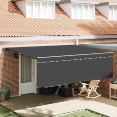 vidaXL Tenda Retrattile Antracite Grigio 450 × 300 cm