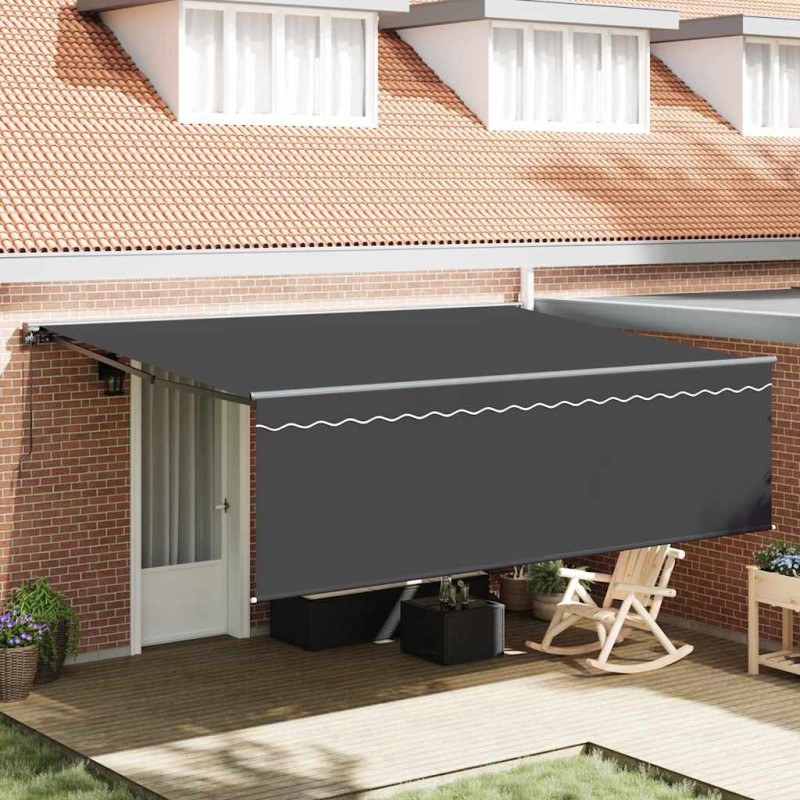 vidaXL Tenda Retrattile Antracite Grigio 450 × 300 cm vidaXL Tenda Retrattile Antracite Grigio 450 × 300 cm
