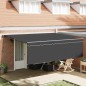 vidaXL Tenda Retrattile Antracite Grigio 450 × 300 cm vidaXL Tenda Retrattile Antracite Grigio 450 × 300 cm