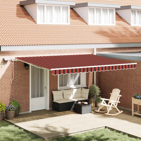 vidaXL Tenda retrattile with Arancione e marrone 450 × 300 cm