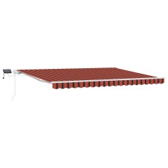 vidaXL Tenda retrattile with Arancione e marrone 450 × 300 cm
