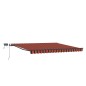 vidaXL Tenda Retrattile Manuale con LED Arancione e Marrone 450x300 cm vidaXL Tenda Retrattile Manuale con LED Arancione e Marrone 450x300 cm