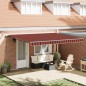 vidaXL Tenda Retrattile Automatica con LED in Arancione e Marrone, 450x300 cm vidaXL Tenda Retrattile Automatica con LED in Arancione e Marrone, 450x300 cm