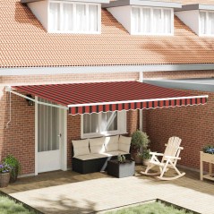 vidaXL Tenda retrattile automatica arancione e marrone 450x300 cm