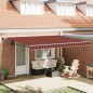 vidaXL Tenda Retrattile Manuale Arancione e Marrone 450x300 cm vidaXL Tenda Retrattile Manuale Arancione e Marrone 450x300 cm