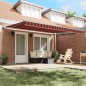 vidaXL Tenda Retrattile Manuale Arancione e Marrone 450x300 cm vidaXL Tenda Retrattile Manuale Arancione e Marrone 450x300 cm
