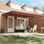 vidaXL Tenda Retrattile Arancione e Marrone 450x300 cm vidaXL Tenda Retrattile Arancione e Marrone 450x300 cm