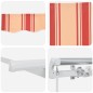 vidaXL Tenda manuale retrattile gialla e arancione, 450 x 300 cm