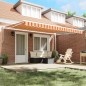 vidaXL Tenda Retrattile Manuale Gialla e Arancione 450x300 cm vidaXL Tenda Retrattile Manuale Gialla e Arancione 450x300 cm
