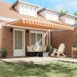 vidaXL Tenda Retrattile Automatica Gialla e Arancione 450x300 cm vidaXL Tenda Retrattile Automatica Gialla e Arancione 450x300 cm