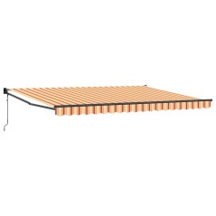 vidaXL Tenda da sole retrattile Gialla e Arancione 450x300 cm