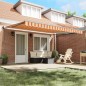 vidaXL Tenda da sole retrattile Gialla e Arancione 450x300 cm vidaXL Tenda da sole retrattile Gialla e Arancione 450x300 cm