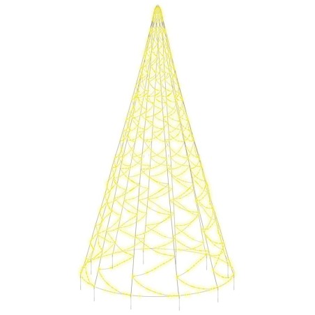 Albero di Natale Pennone Bianco Caldo 3000 LED 800 cm
