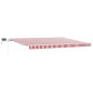vidaXL Tenda Retrattile Rossa e Bianca Rosso e bianco 450 × 300 cm