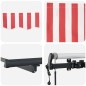 vidaXL Tenda retrattile automatica rossa e bianca a strisce 450 x 300 cm vidaXL Tenda retrattile automatica rossa e bianca a strisce 450 x 300 cm