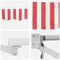 vidaXL Tenda da sole avvolgibile automatica a strisce rosse e bianche, 450x300 cm vidaXL Tenda da sole avvolgibile automatica a strisce rosse e bianche, 450x300 cm