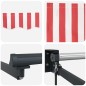 vidaXL Tenda Retrattile Manuale Rossa e Bianca 450x300 cm vidaXL Tenda Retrattile Manuale Rossa e Bianca 450x300 cm