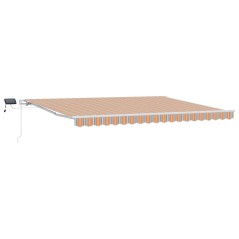 vidaXL Tenda Retrattile with Arancione / Grigio / Blù / Bianco 450 × 300 cm