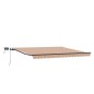vidaXL Tenda Retrattile Manuale con Striscia Multicolore LED 450x300 cm vidaXL Tenda Retrattile Manuale con Striscia Multicolore LED 450x300 cm