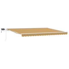 vidaXL Ombrellone retrattile with Giallo / grigio / bianco 450 × 300 cm