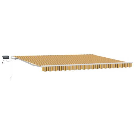 vidaXL Ombrellone retrattile with Giallo / grigio / bianco 450 × 300 cm