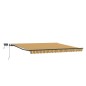vidaXL Tenda Retrattile Manuale con Striscia Multicolore LED 450x300 cm vidaXL Tenda Retrattile Manuale con Striscia Multicolore LED 450x300 cm
